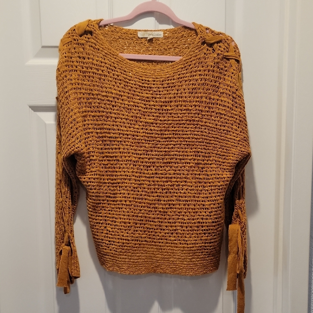 Rewind Mustard Crew Neck Sweater